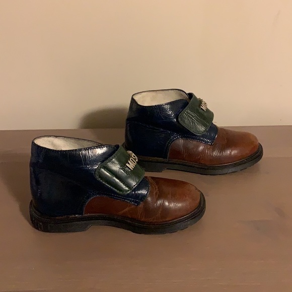 Moschino Vintage Colour Block Leather Booties - Toddler’s Size 29 - Picture 5 of 12